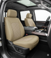 Leatherette seat cover with perforated Insert - Capped & Covered Leatherette seat cover with perforated Insert