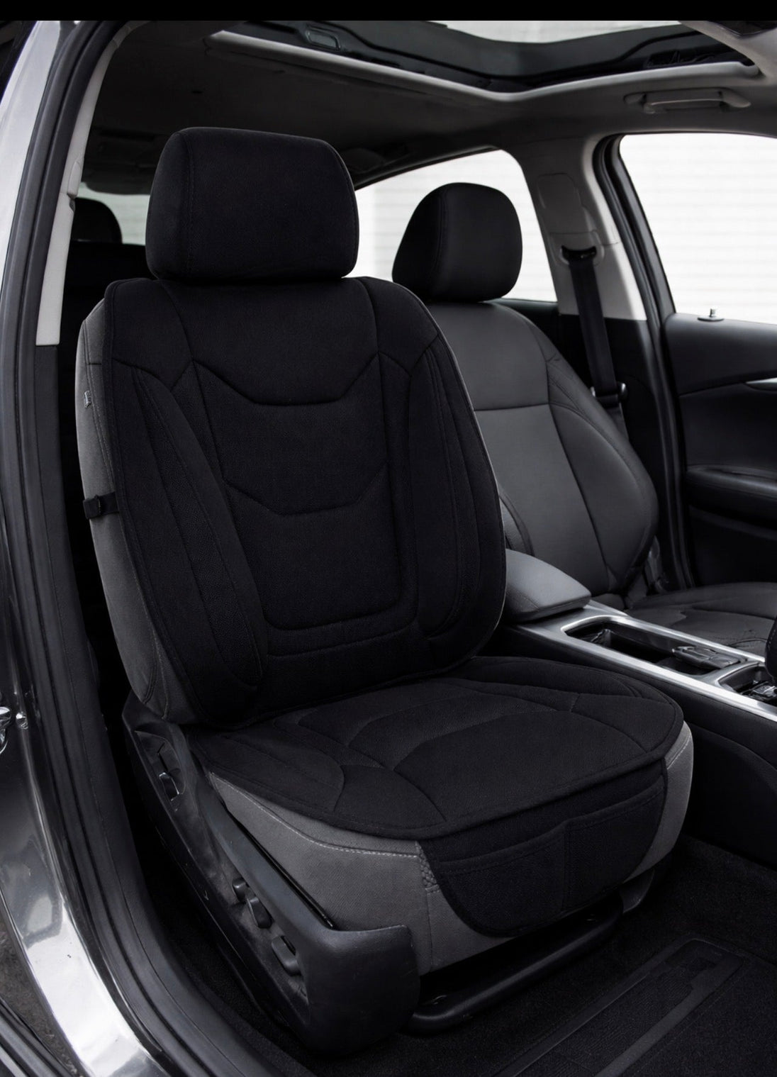 Neo-mesh easy fit seat cover with booster -Seat CoversFRONT BLACK/BLACKUniversal