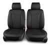 Leatherette easy fit seat cover with diamond Insert -Seat CoversBLACK/BLACK