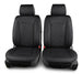 Leatherette easy fit seat cover with diamond Insert -Seat CoversBLACK/BLACK