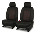 Leatherette easy fit seat cover with diamond Insert -Seat CoversBLACK/RED
