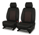 Leatherette easy fit seat cover with diamond Insert -Seat CoversBLACK/RED