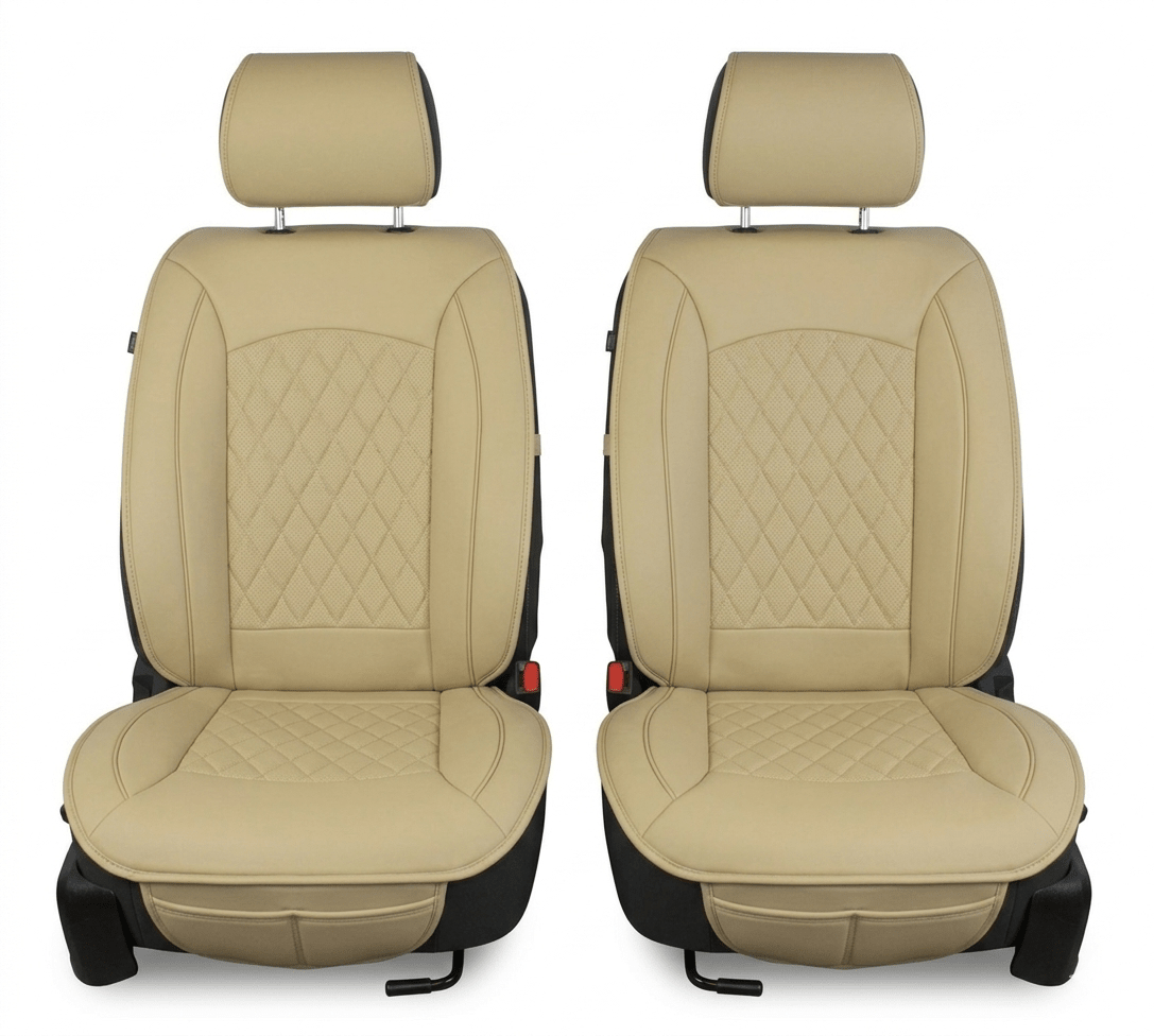 Leatherette easy fit seat cover with diamond Insert -Seat CoversSAND