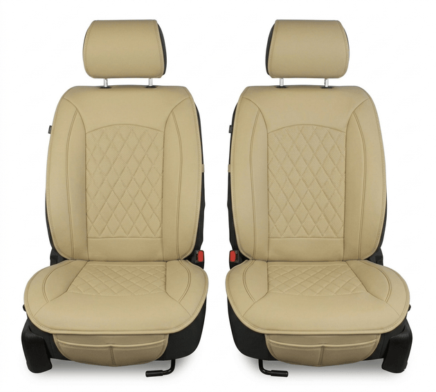 Leatherette easy fit seat cover with diamond Insert -Seat CoversSAND