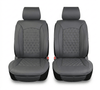 Leatherette easy fit seat cover with diamond Insert -Seat CoversCHARCOAL