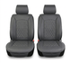 Leatherette easy fit seat cover with diamond Insert -Seat CoversCHARCOAL