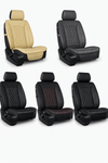 Leatherette easy fit seat cover with diamond Insert - Capped and CoveredLeatherette easy fit seat cover with diamond Insert