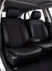 Leatherette car seat cover with diamond Insert -Seat Coversbucket lowback seats with adjustable headrestsFRONT BLACK/BLACK
