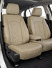 Leatherette car seat cover with diamond Insert -Seat Coversbucket lowback seats with adjustable headrestsFRONT SAND