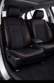 Leatherette car seat cover with diamond Insert -Seat Coversbucket lowback seats with adjustable headrestsFRONT BLACK/RED