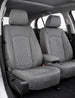 Leatherette car seat cover with diamond Insert -Seat Coversbucket lowback seats with adjustable headrestsFRONT CHARCOAL