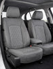 Leatherette car seat cover with diamond Insert -Seat Coversbucket lowback seats with adjustable headrestsFRONT CHARCOAL