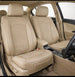 Leatherette Car Seat Cover with Suede Insert (PAIR) -Seat CoversFRONT SAND