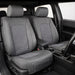 Leatherette Car Seat Cover with Suede Insert (PAIR) -Seat CoversFRONT CHARCOAL
