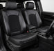 Leatherette Car Seat Cover with Suede Insert (PAIR) -Seat CoversFRONT BLACK/BLACK