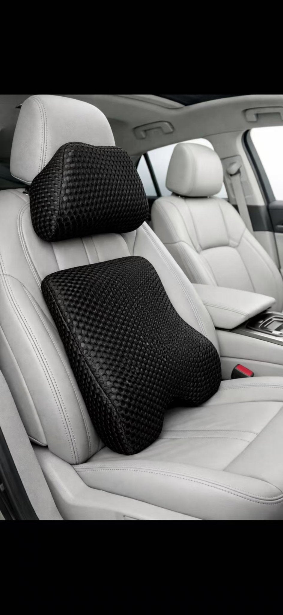 Ergo-Glide Mesh Back Support with Adjustable Headrest -Seat CoversBLUE(BACKREST)