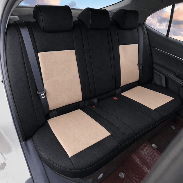 Neo-mesh easy fit seat cover with booster -Seat CoversREAR BLACK/SANDUniversal