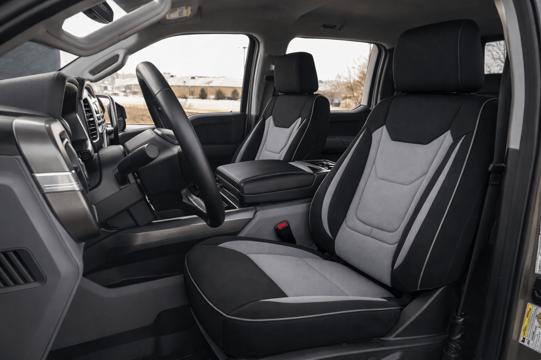 Neo-Mesh seat cover with memory foam booster Insert -Seat CoversFRONT BLACK/CHARCOAL