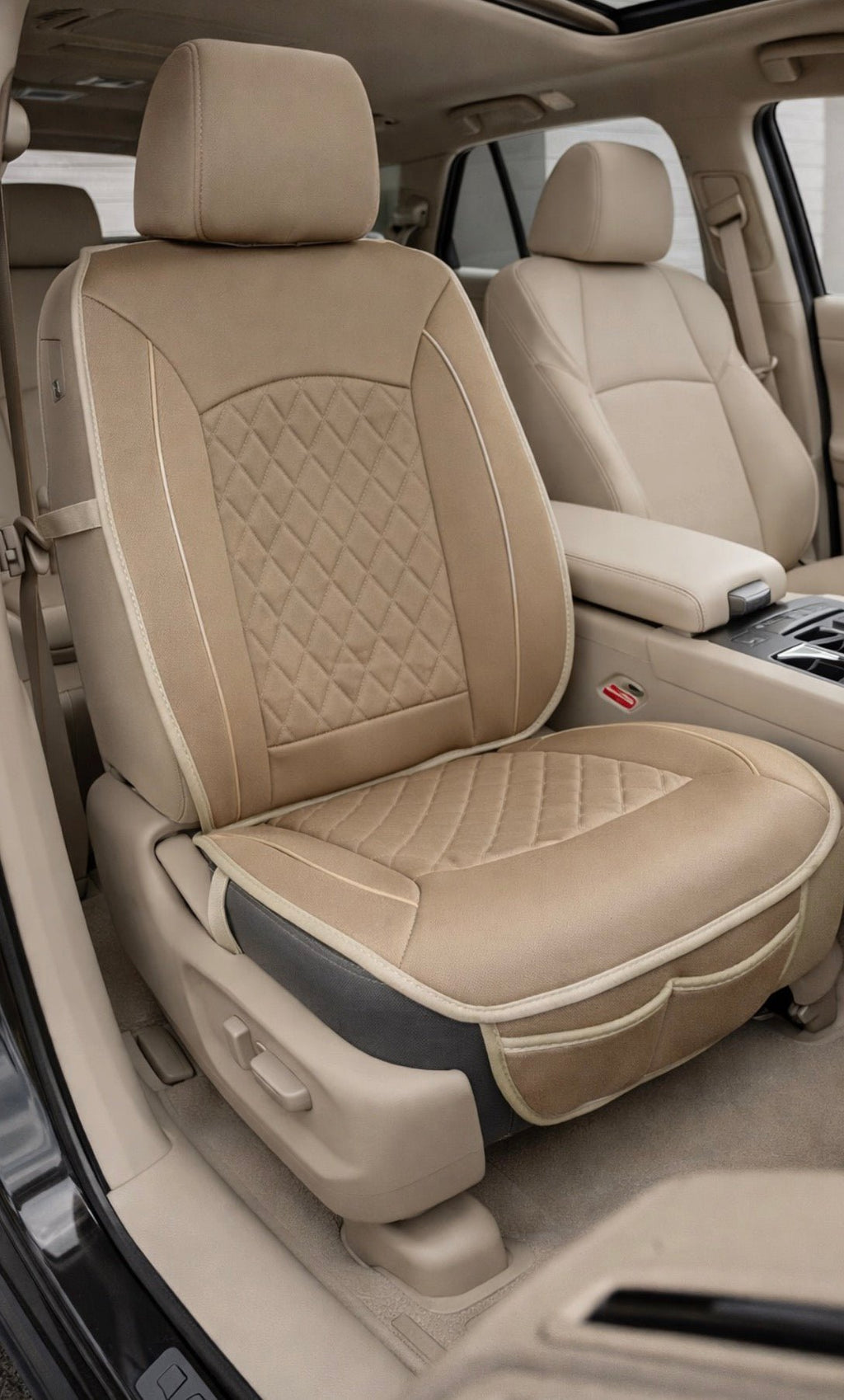 Neoprene easy fit seat cover with diamond Insert -Seat CoversSAND