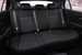 Neoprene seat cover with diamond Insert -Seat CoversREAR BLACK WITH SILVER STITCH