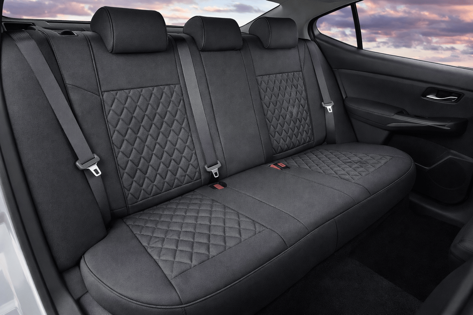 Neoprene seat cover with diamond Insert -Seat CoversREAR CHARCOAL