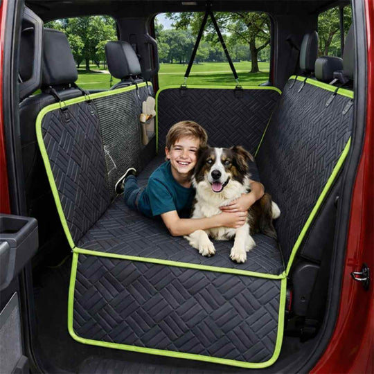 Waterproof Dog Back Seat Hammock with Hard Bottom - Capped and CoveredWaterproof Dog Back Seat Hammock with Hard Bottom